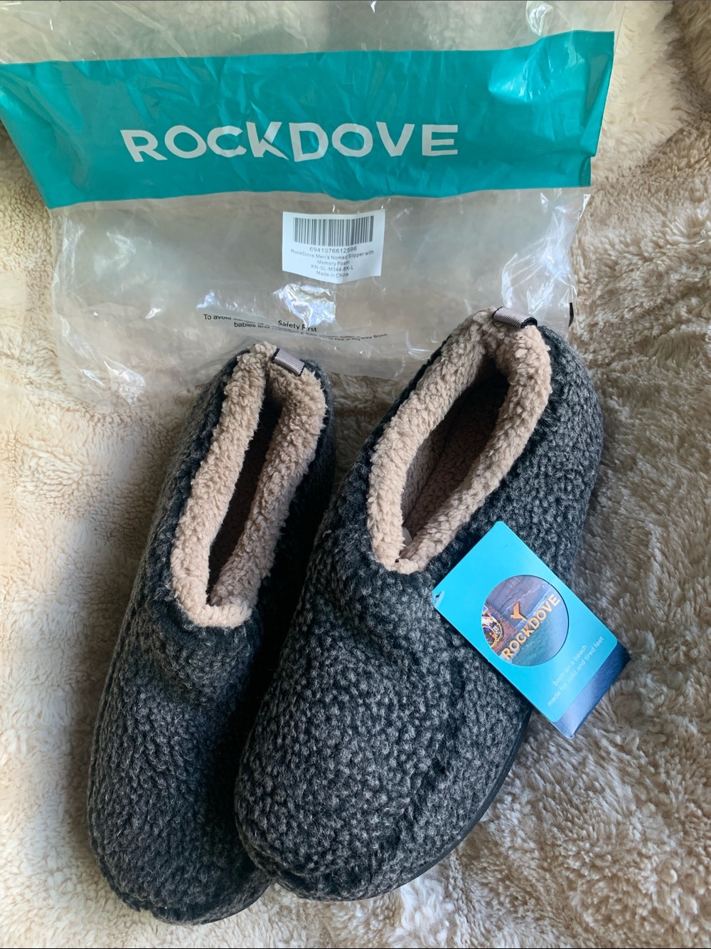 ROCKDOVE men’s nomad slippers with memory foam size L(US 9.5-10.5)